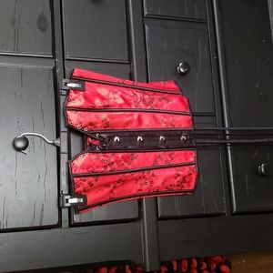 Red and Black floral corset top ❤